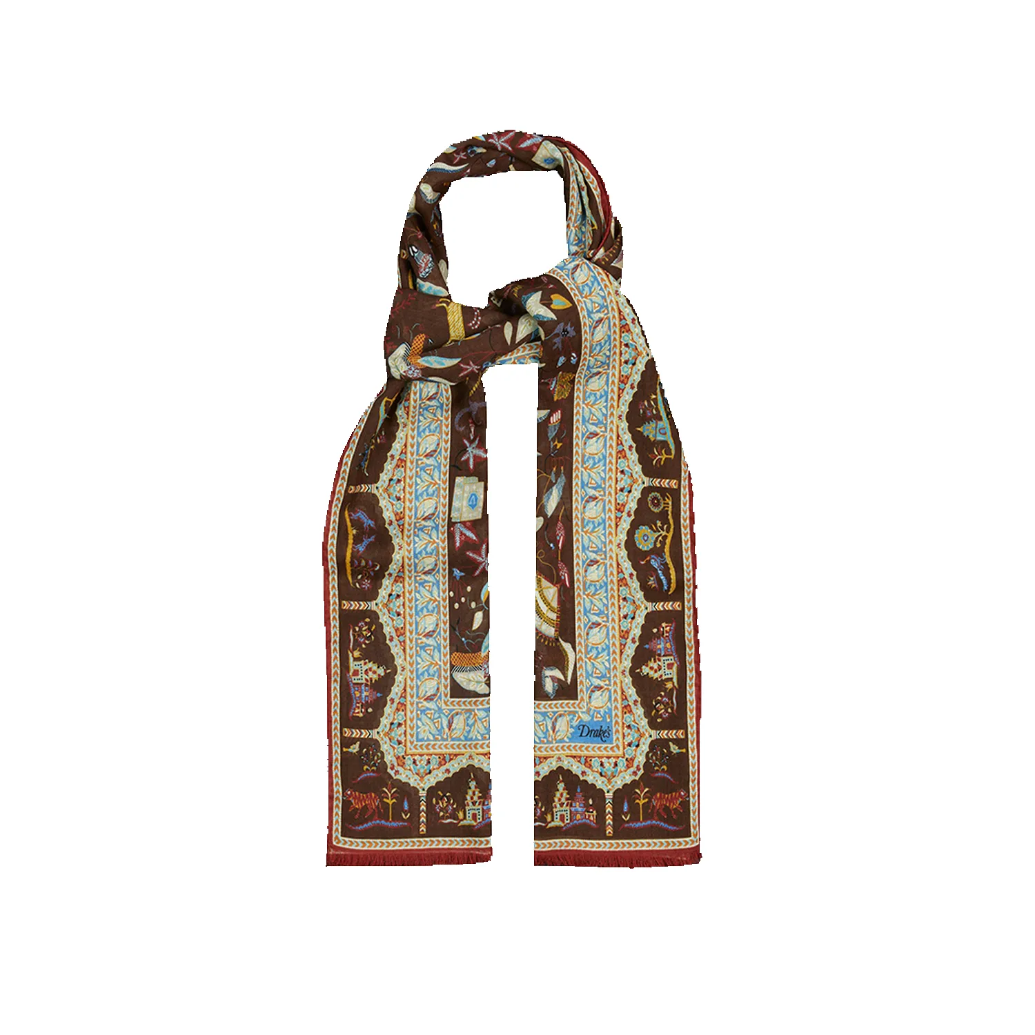Classic Moghul Printed Scarf - Brown / Beige sold by Stomping Ground