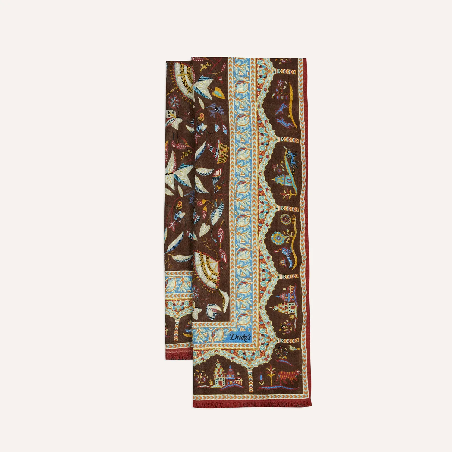 Classic Moghul Printed Scarf - Brown / Beige sold by Stomping Ground product image thumbnail 2