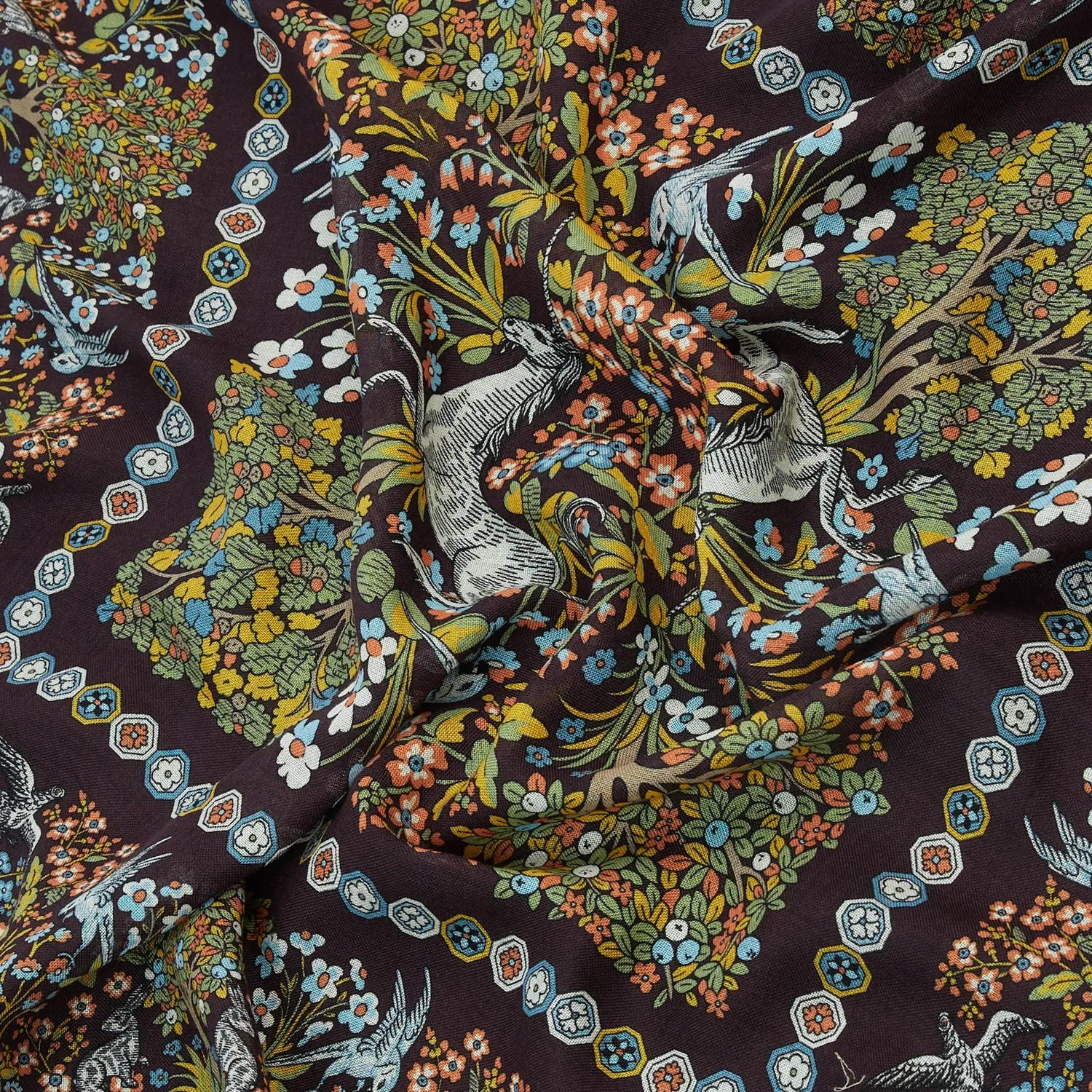 Mythical Forest Bandana - Aubergine & Green sold by Stomping Ground product image thumbnail 2