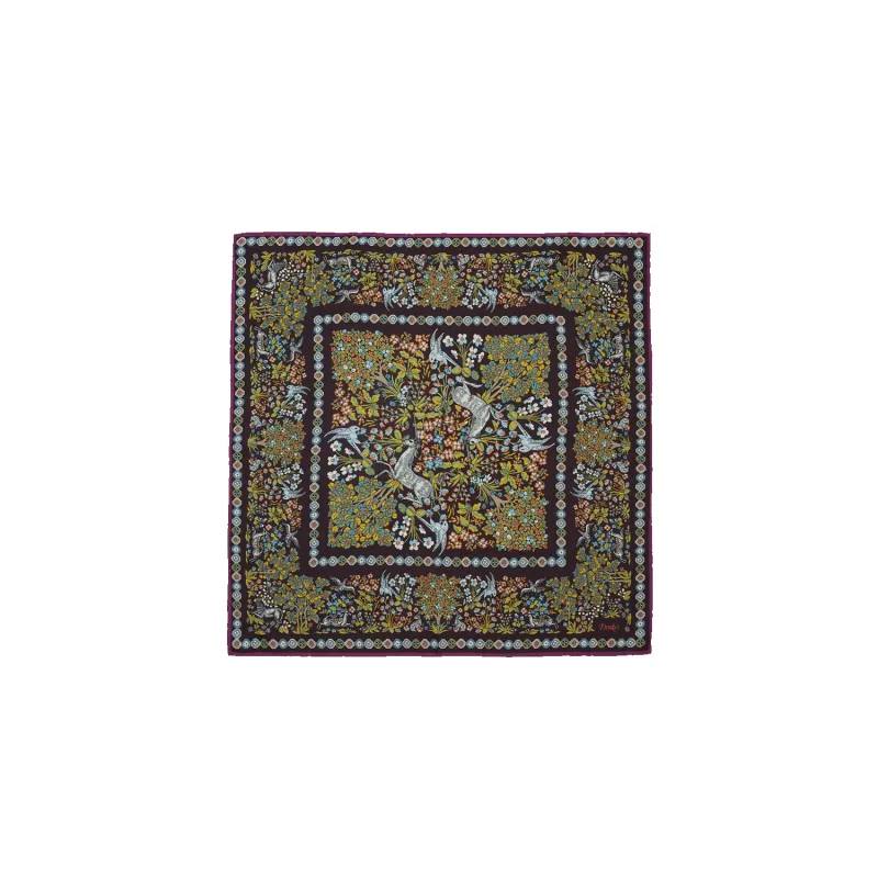 Mythical Forest Bandana - Aubergine & Green sold by Stomping Ground