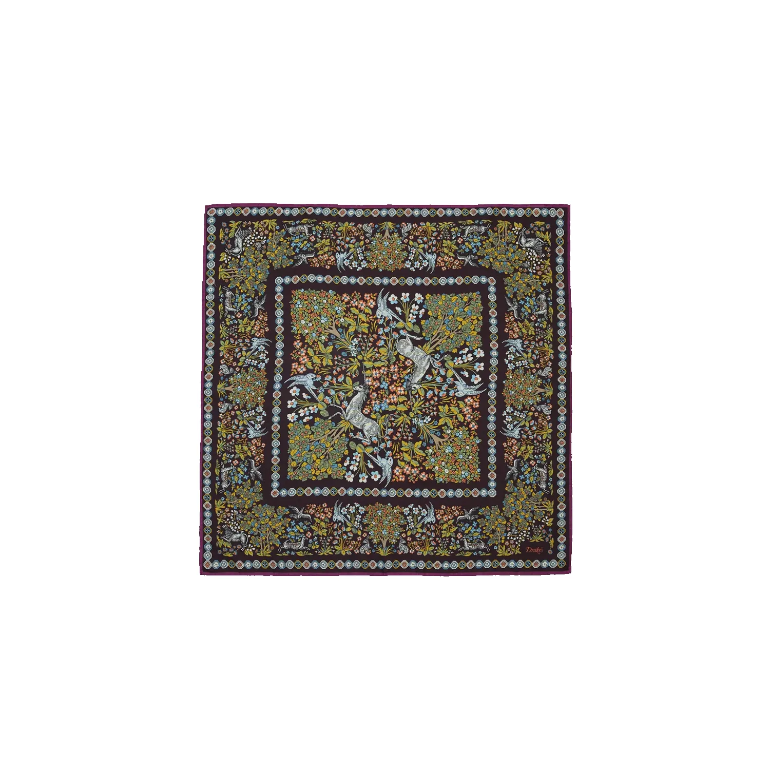 Mythical Forest Bandana - Aubergine & Green sold by Stomping Ground