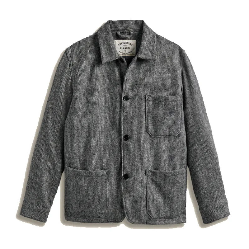 Labura Herringbone Wool - Grey sold by Stomping Ground