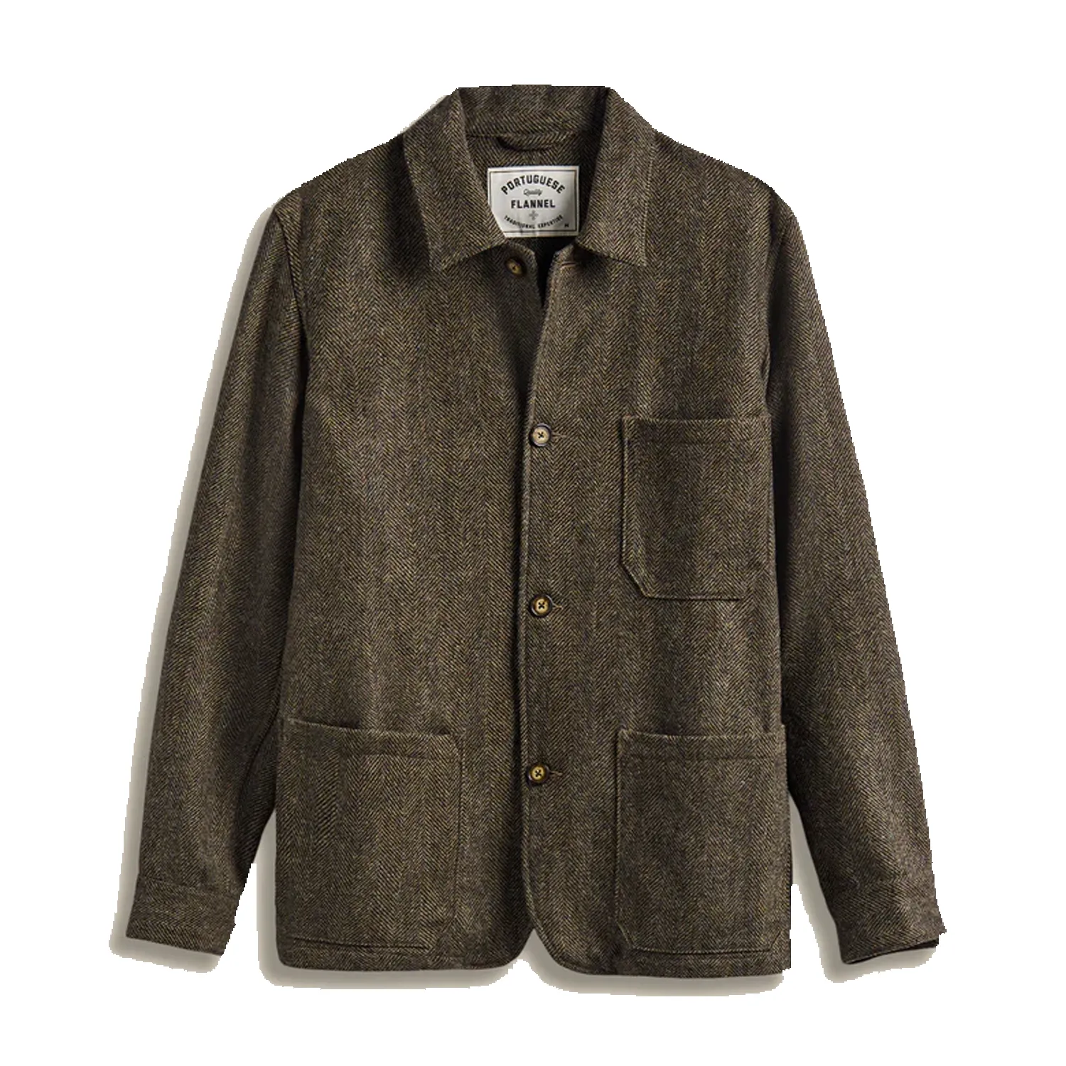 Labura Herringbone Wool - Brown sold by Stomping Ground