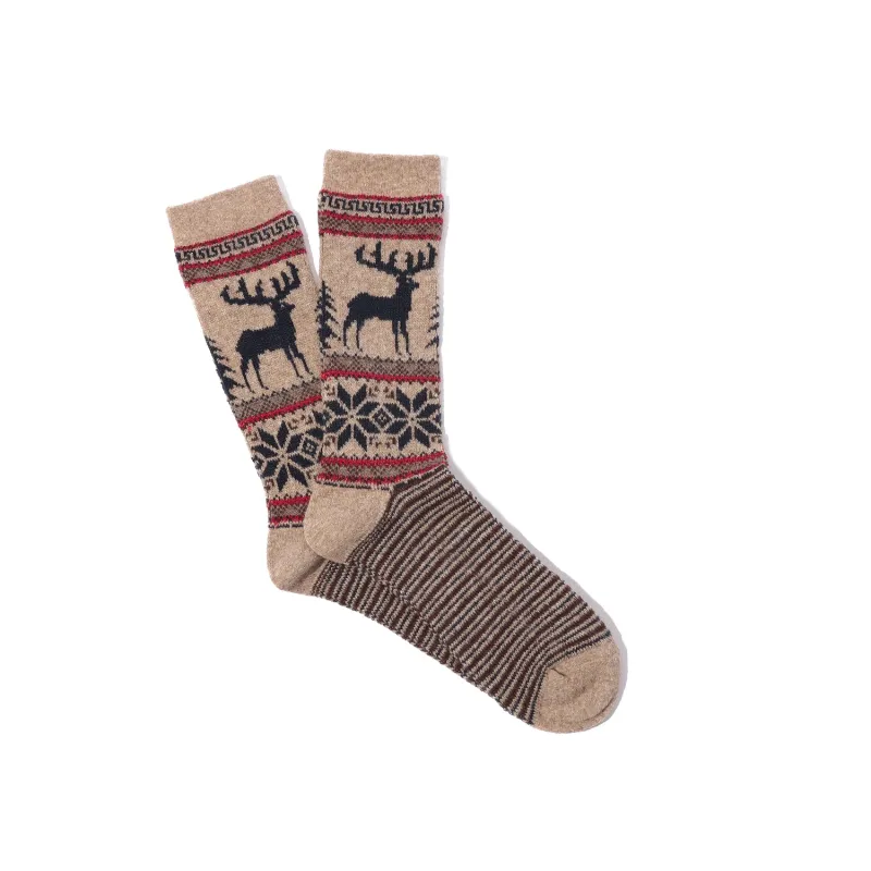 Deer Snow Jacquard - Brown sold by Stomping Ground