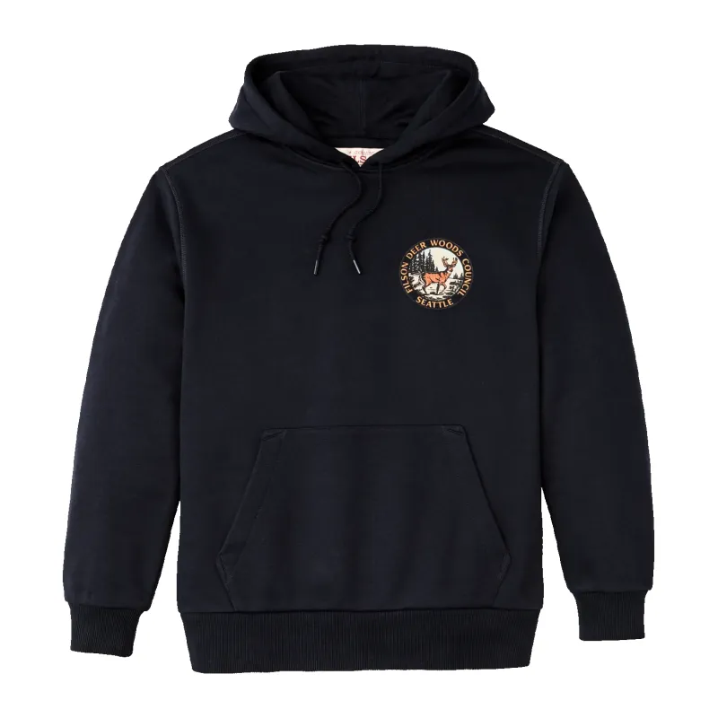Buck Graphic Hoodie - Navy sold by Stomping Ground