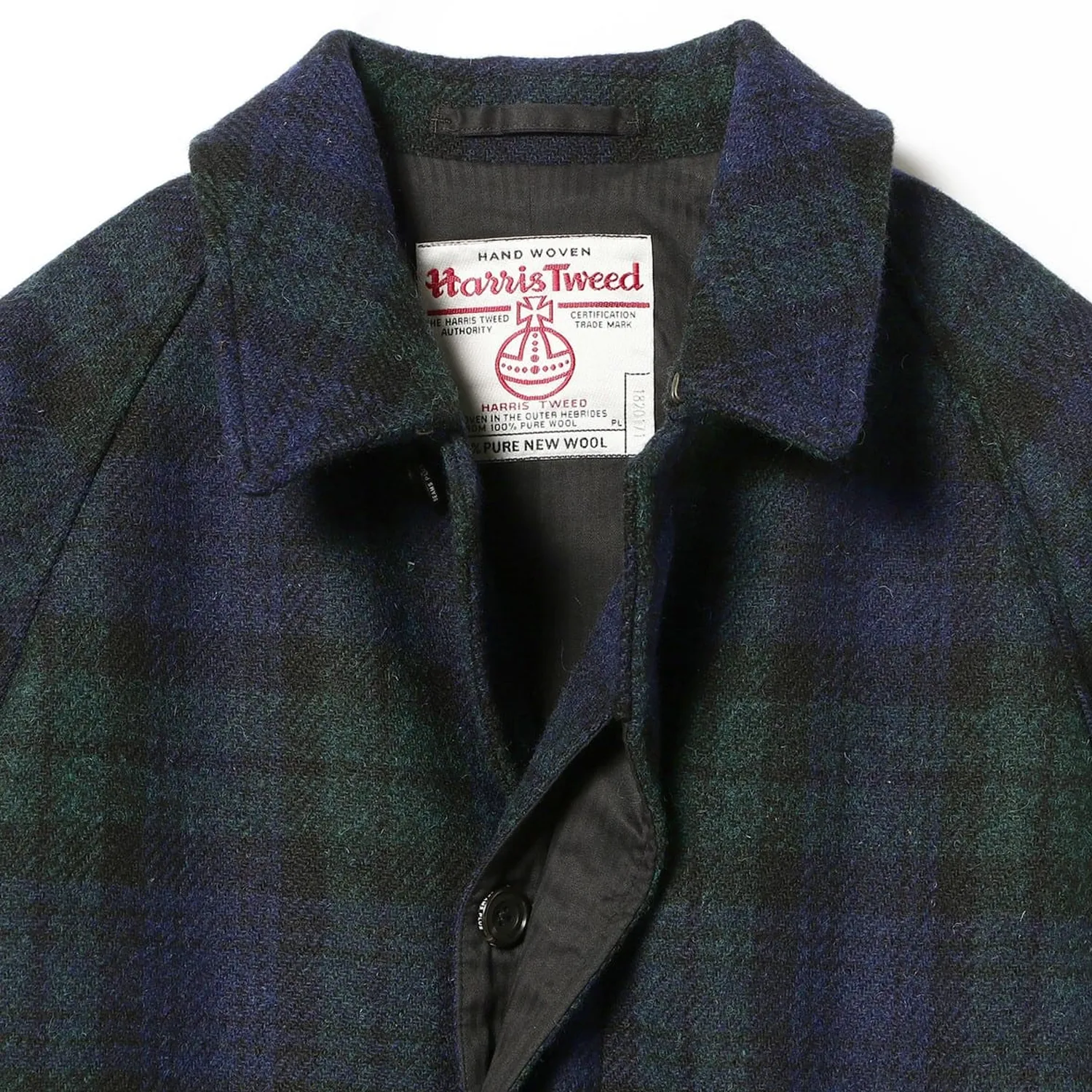 Bal Collar Coat Harris Tweed - Black Watch sold by Stomping Ground product image thumbnail 3