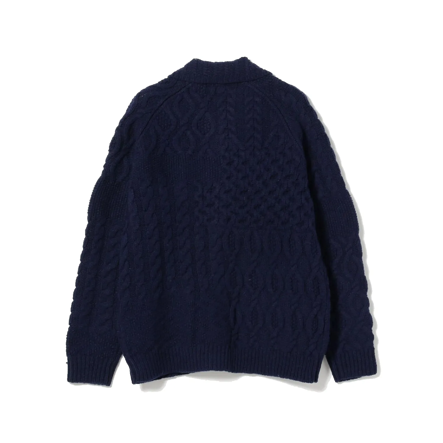 Aran Patchwork Cardigan - Navy sold by Stomping Ground product image thumbnail 2