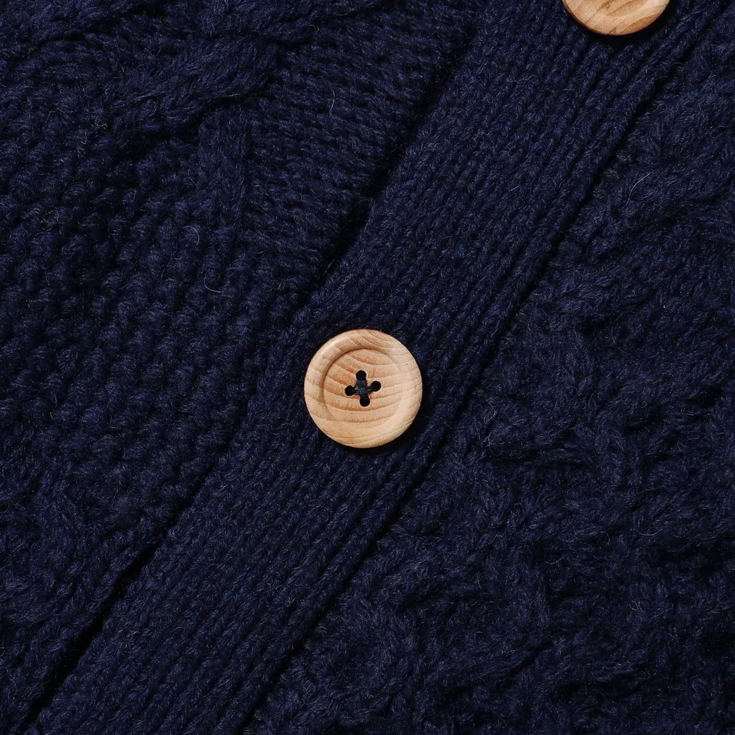 Aran Patchwork Cardigan - Navy sold by Stomping Ground product image thumbnail 3