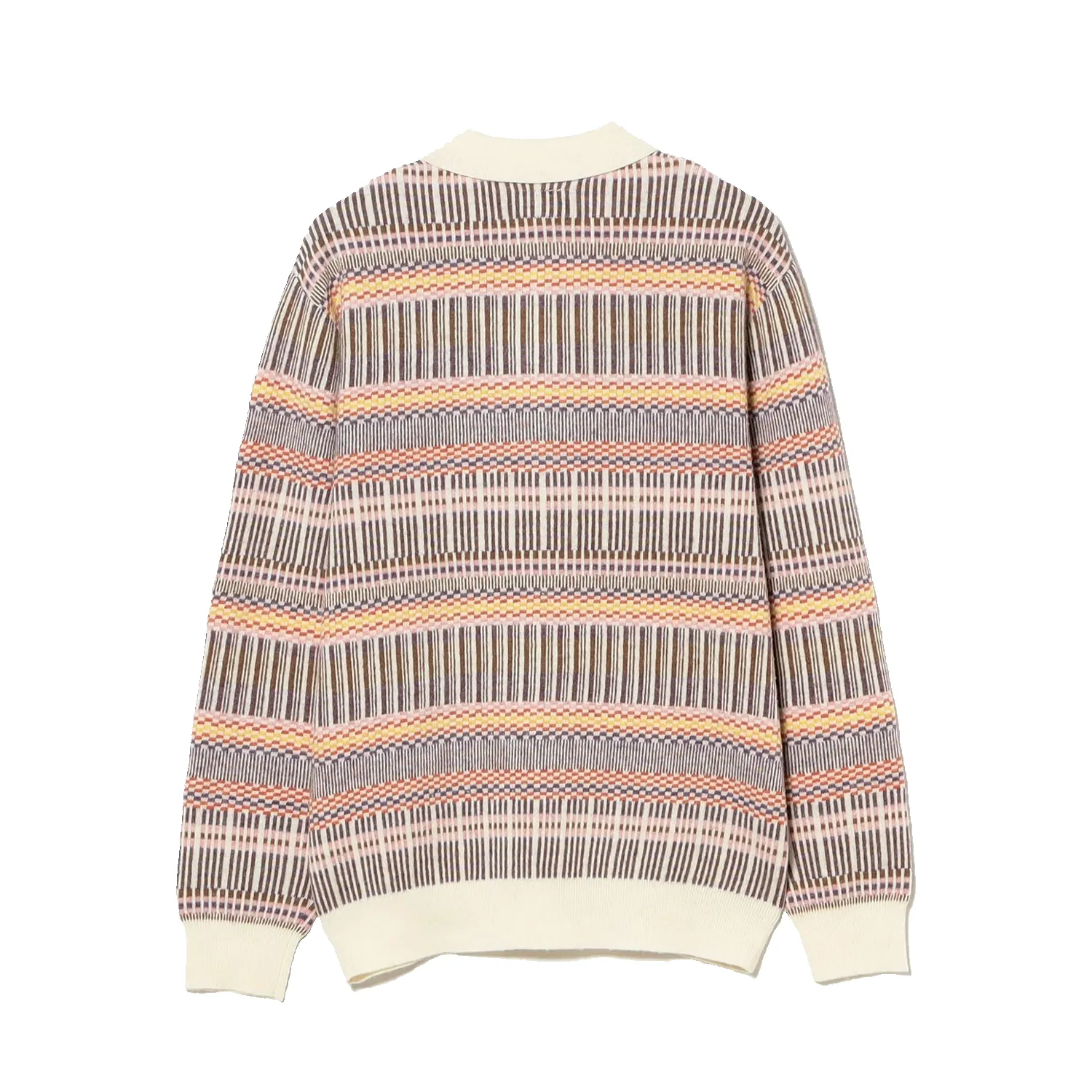 Half Zip Knit Polo Jacquard - Off White sold by Stomping Ground product image thumbnail 2