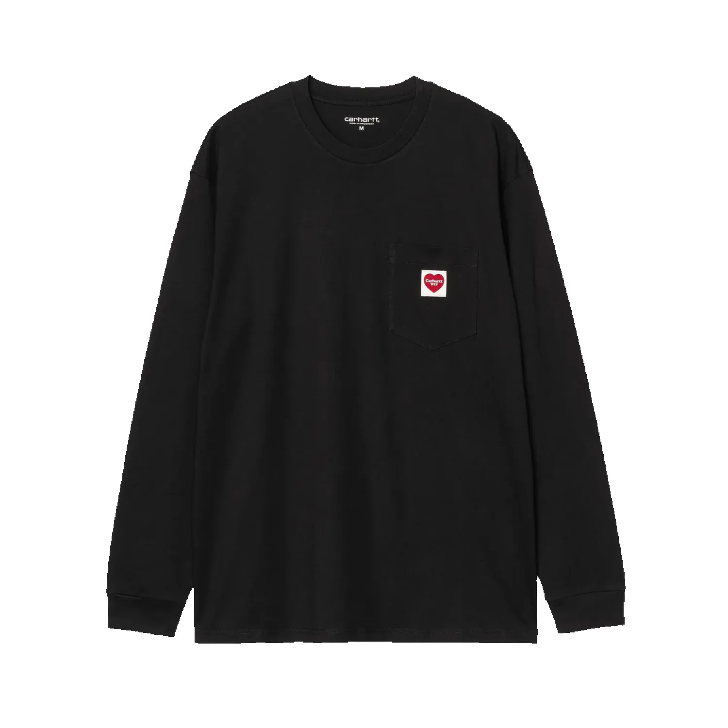 L/S Pocket Heart T-Shirt- Black / Red sold by Stomping Ground