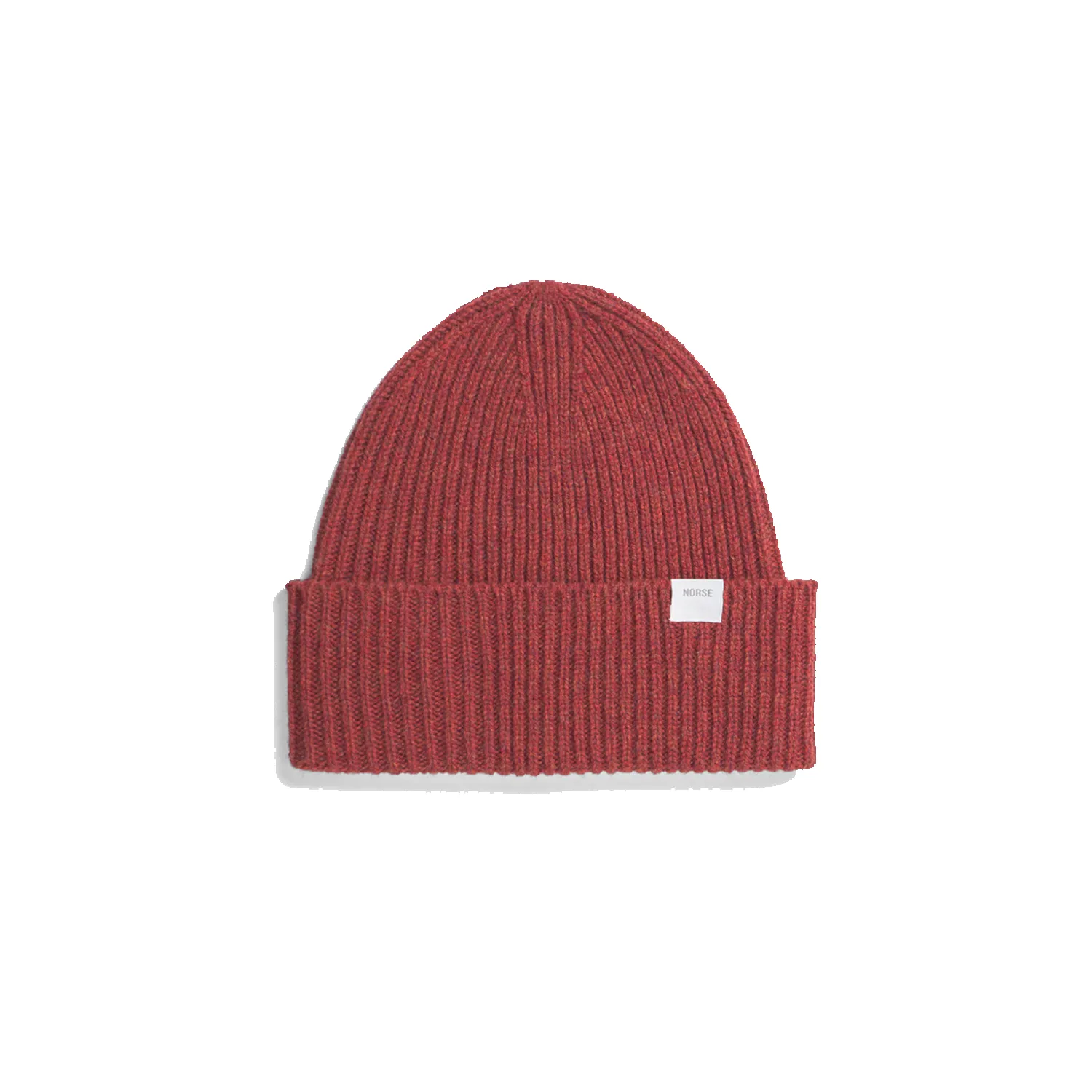 Norse Standard Merino Lambswool Beanie - Brick sold by Stomping Ground