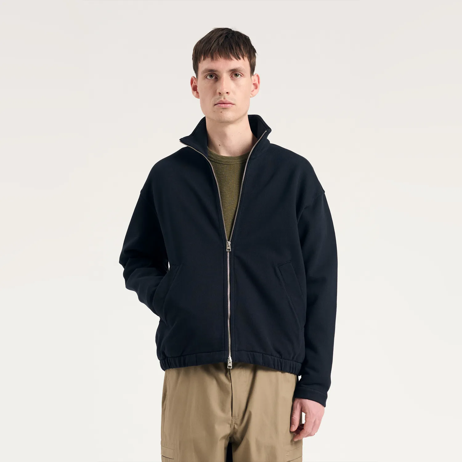 Bjorn Loopback Track Jacket - Navy sold by Stomping Ground product image thumbnail 3
