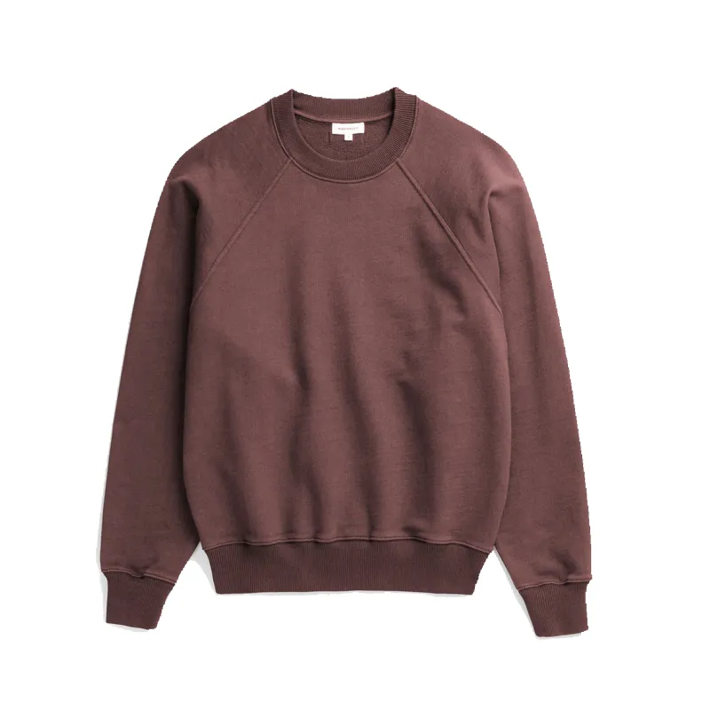 Tyr Relaxed Organic Loopback Raglan Crew - Mahogany sold by Stomping Ground