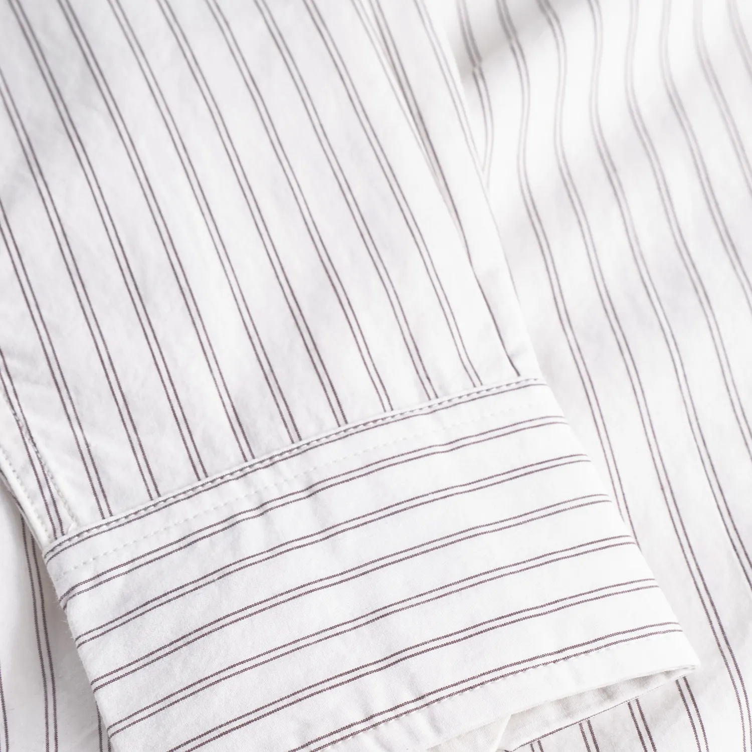 Algot Poplin Stripe Shirt - Ecru Stripe sold by Stomping Ground product image thumbnail 3