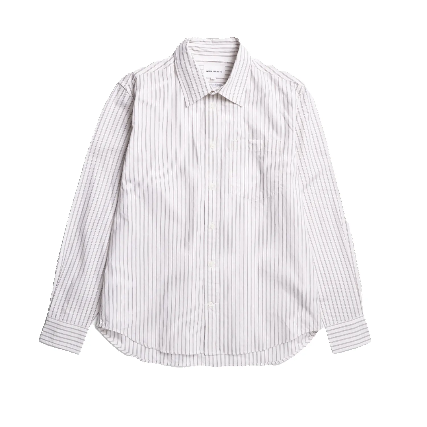 Algot Poplin Stripe Shirt - Ecru Stripe sold by Stomping Ground