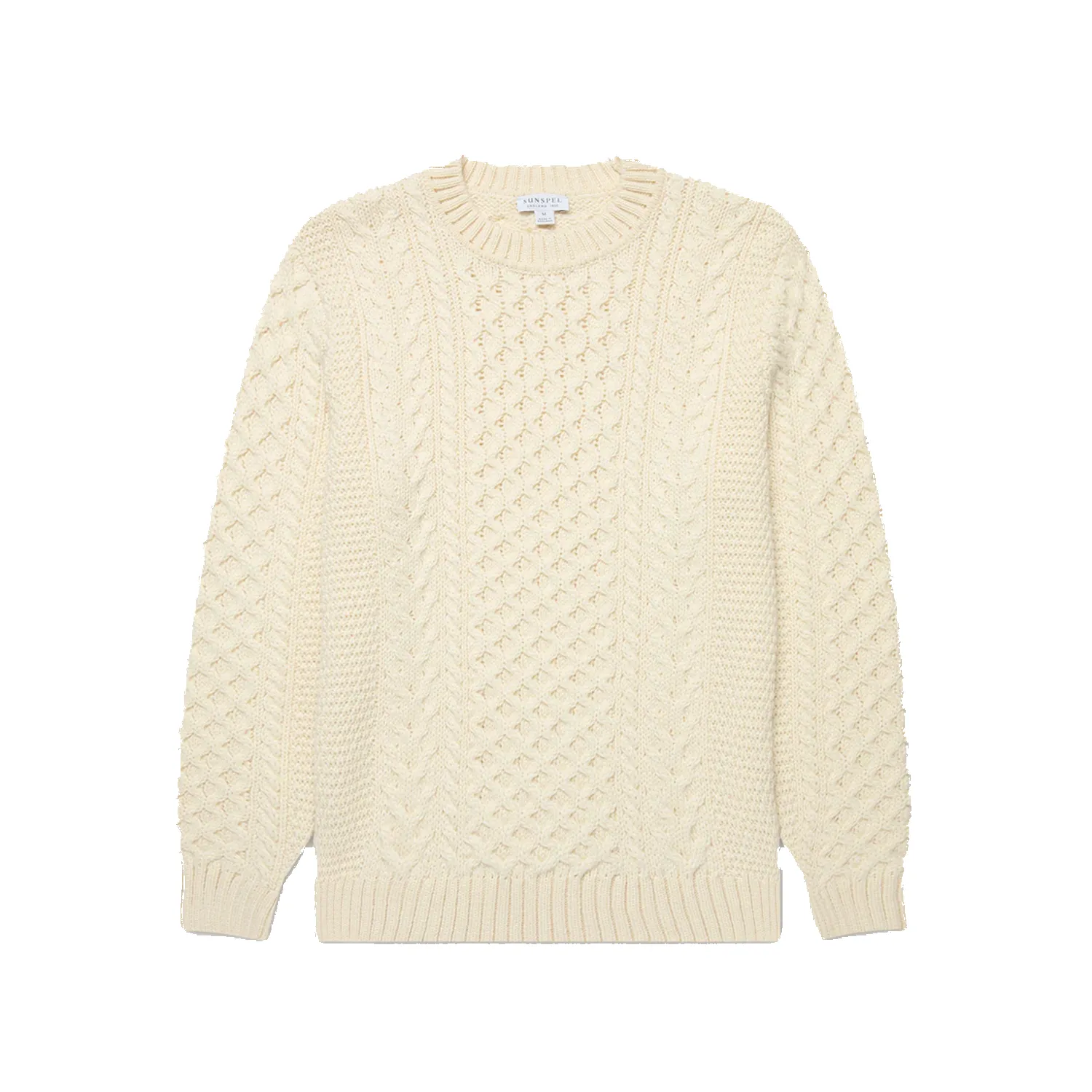Cable Knit Jumper - Ecru sold by Stomping Ground