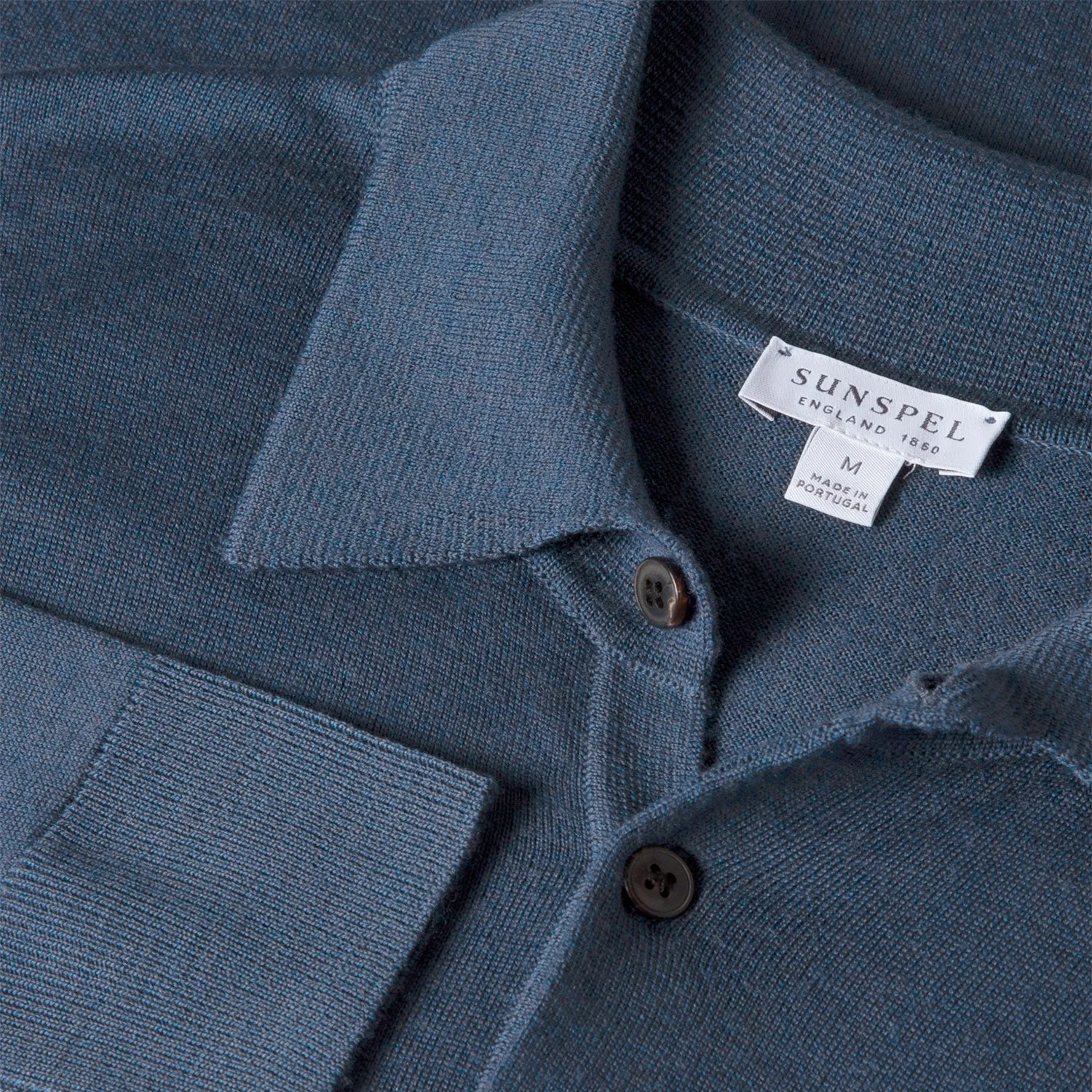 Merino LS Polo Shirt - Slate Blue sold by Stomping Ground product image thumbnail 2