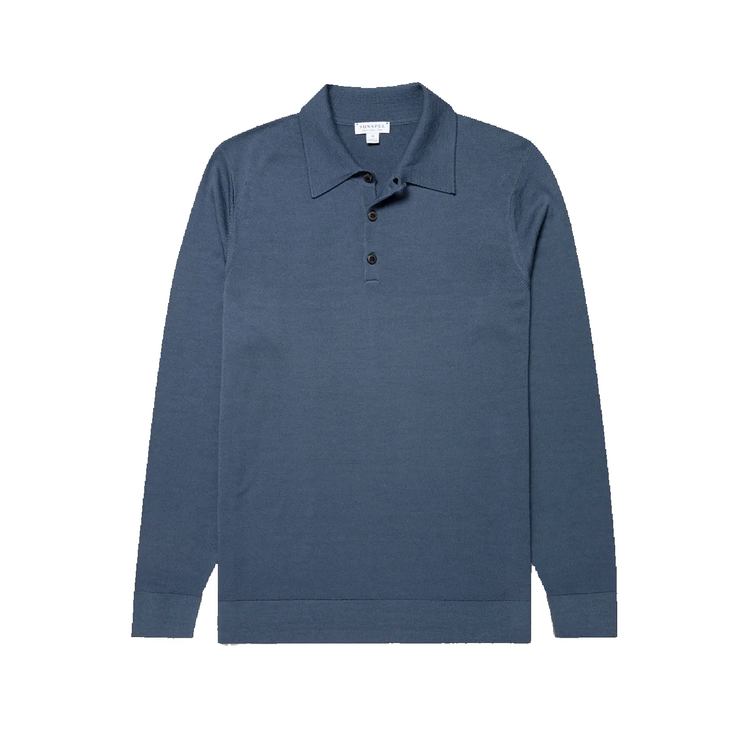 Merino LS Polo Shirt - Slate Blue sold by Stomping Ground