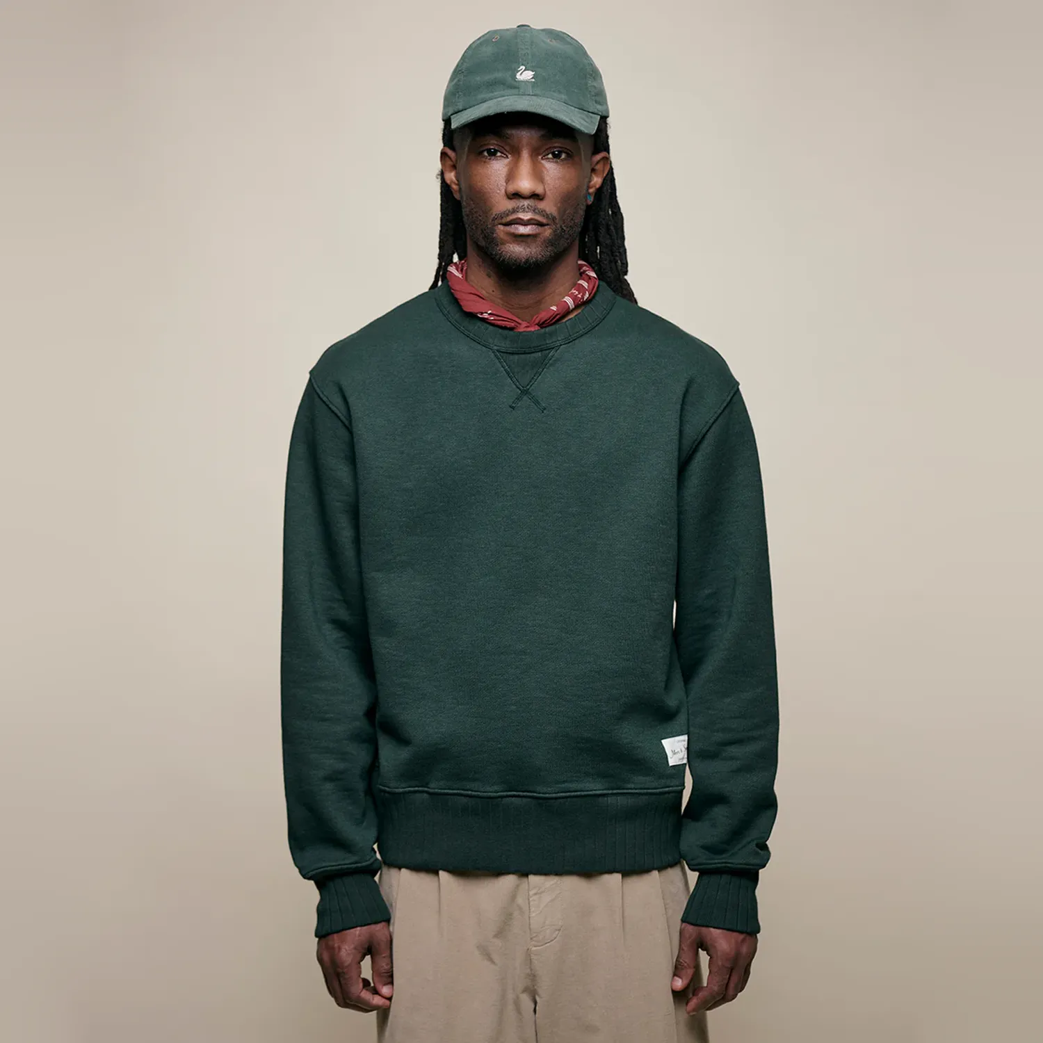 Textured Heavyweight Rugged Fleece Sweatshirt - Forest sold by Stomping Ground product image thumbnail 2