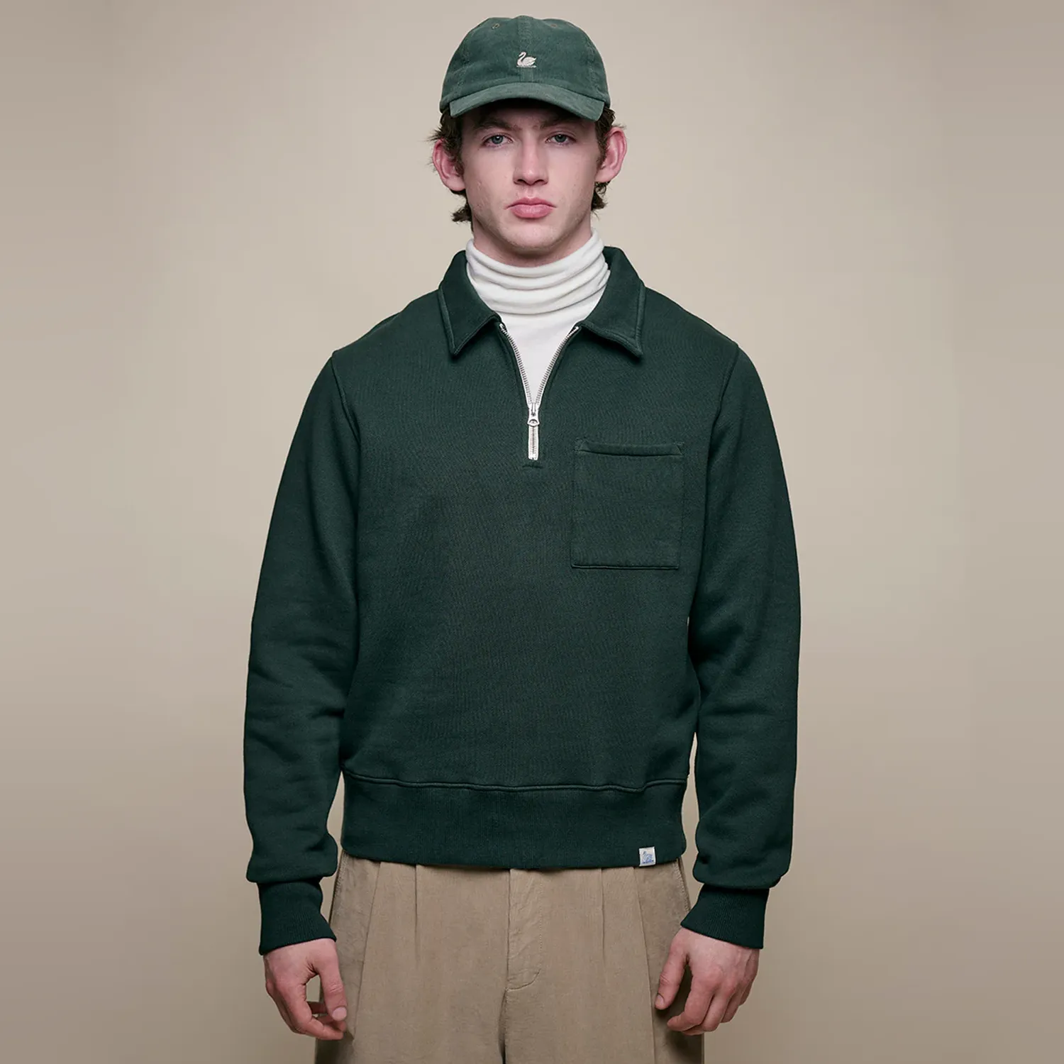 Zip Collar Sweatshirt - Forest sold by Stomping Ground product image thumbnail 2