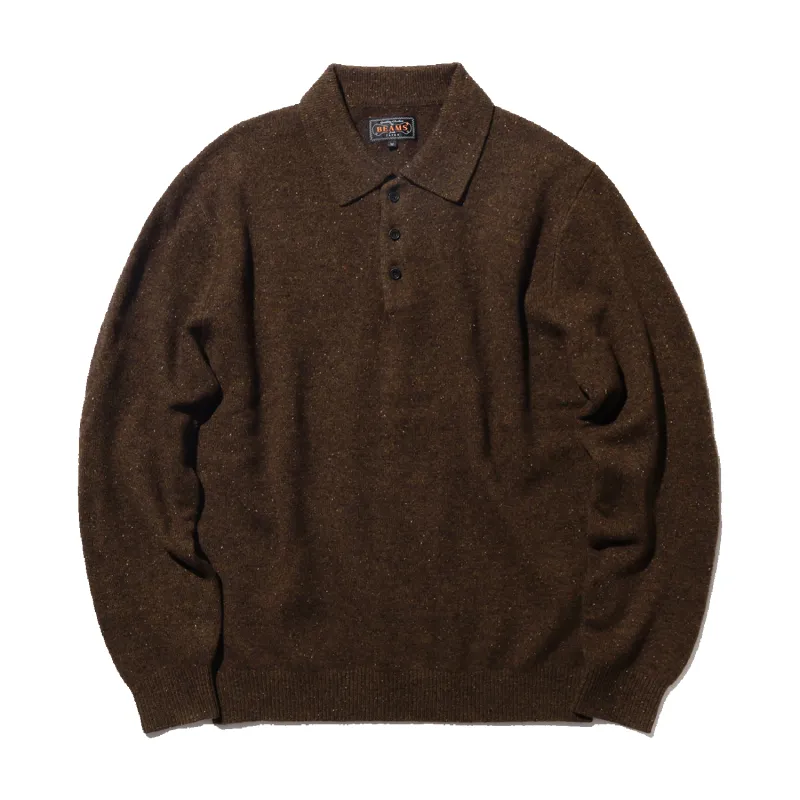 Knit 9g Nep Polo - Brown sold by Stomping Ground