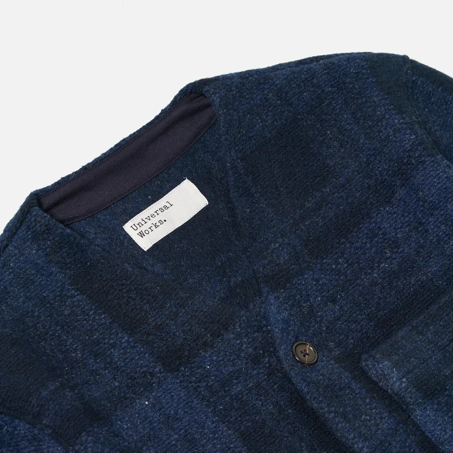 Cardigan Moh Check Fleece - Navy sold by Stomping Ground product image thumbnail 2