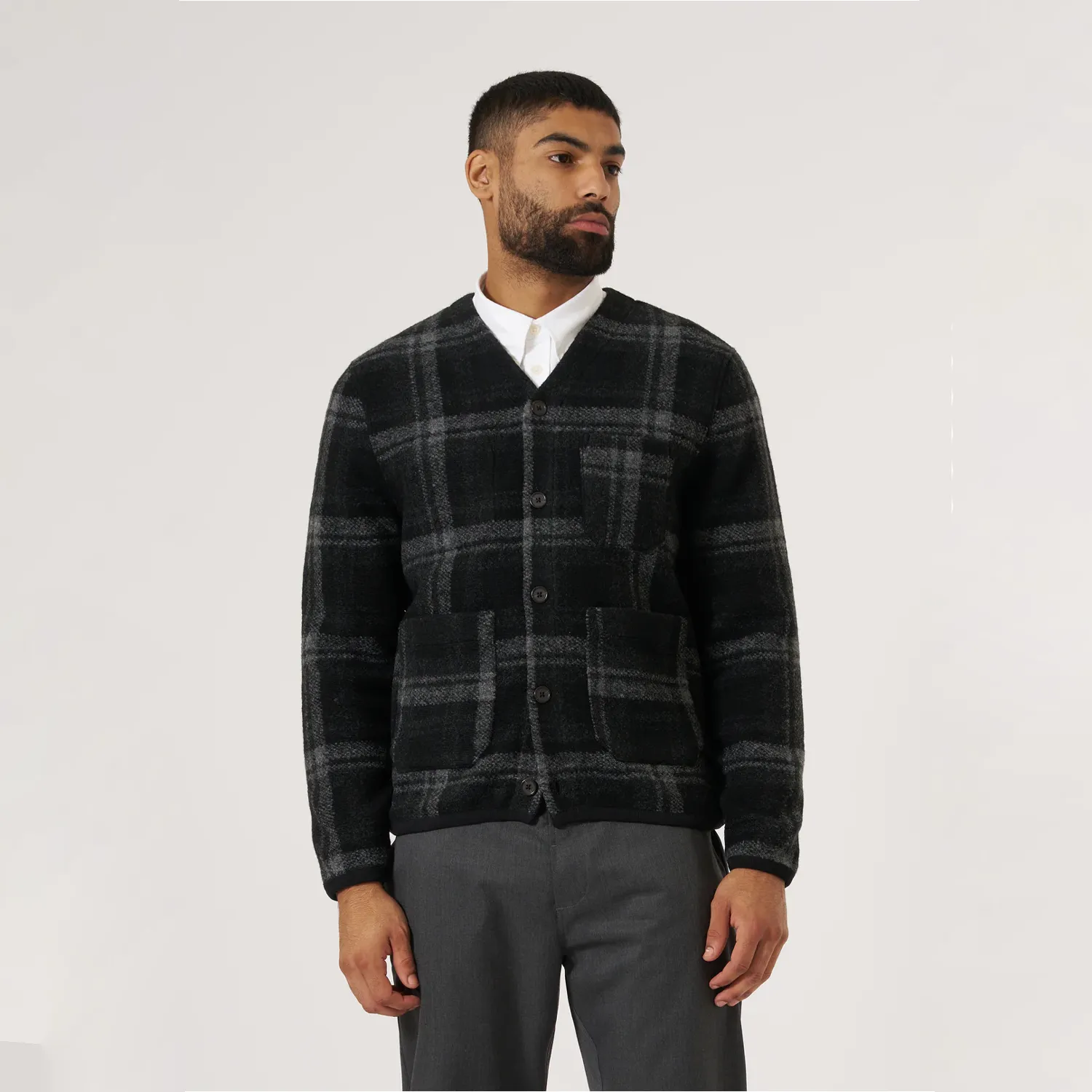 Cardigan Moh Check Fleece - Grey sold by Stomping Ground product image thumbnail 3