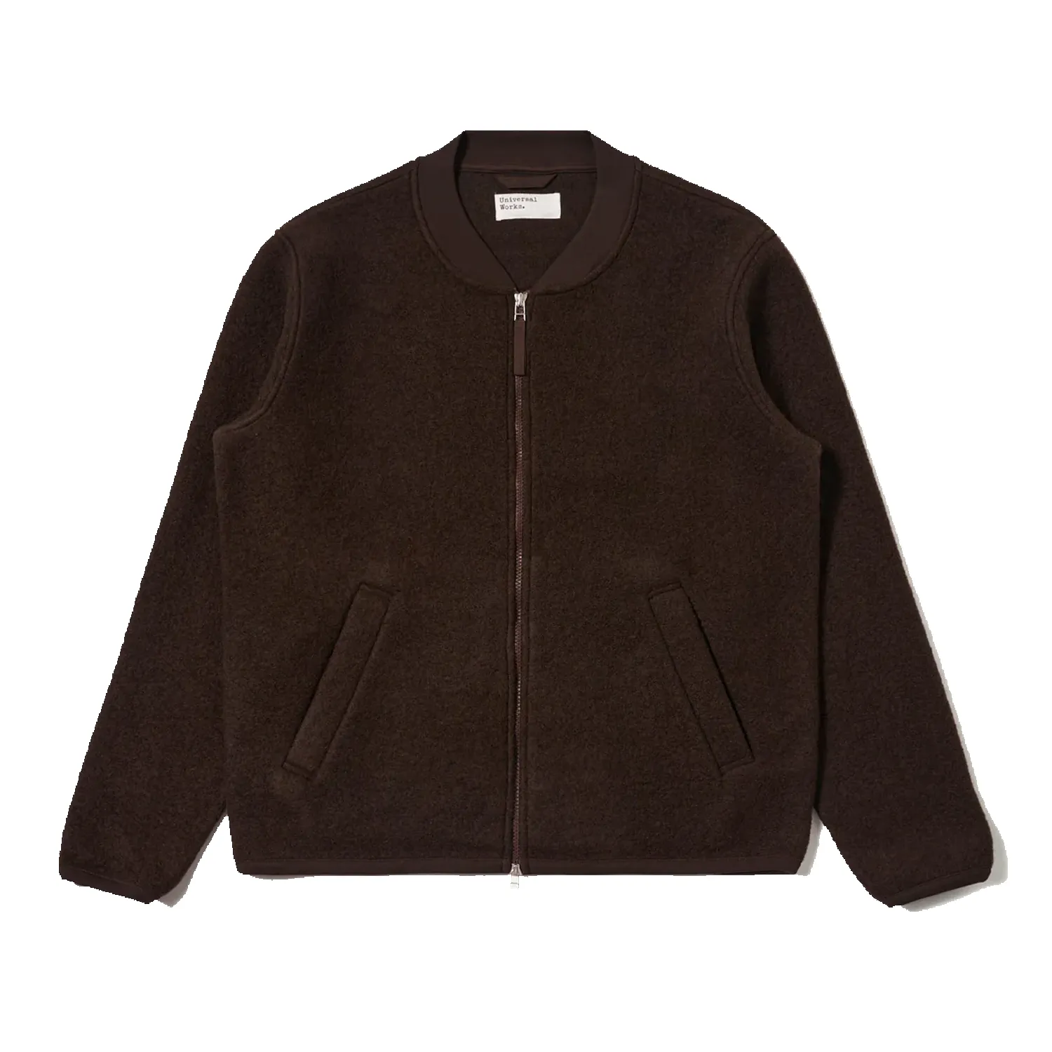 Zip Bomber Wool Fleece - Brown sold by Stomping Ground
