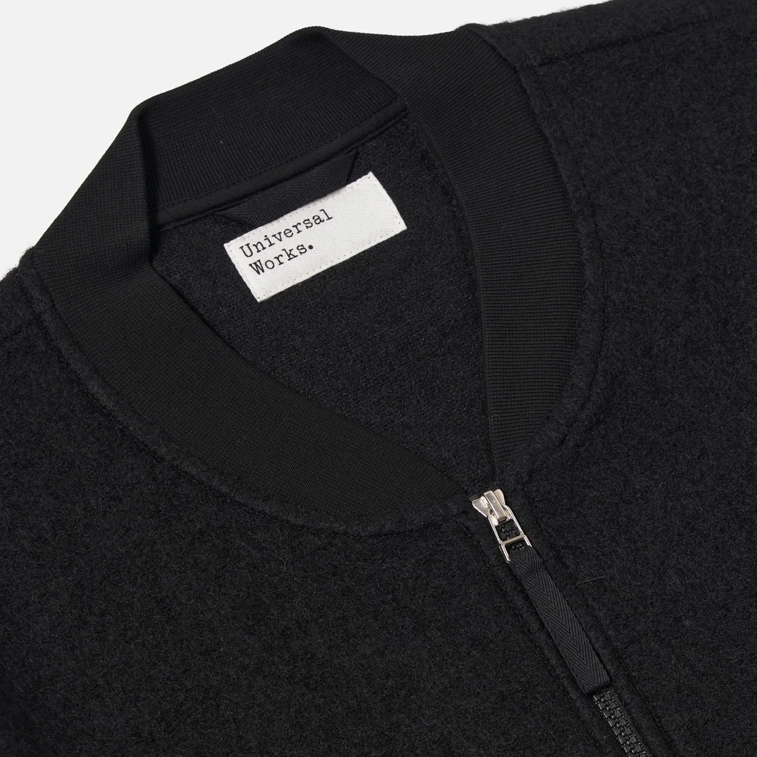 Zip Bomber Wool Fleece - Black sold by Stomping Ground product image thumbnail 2