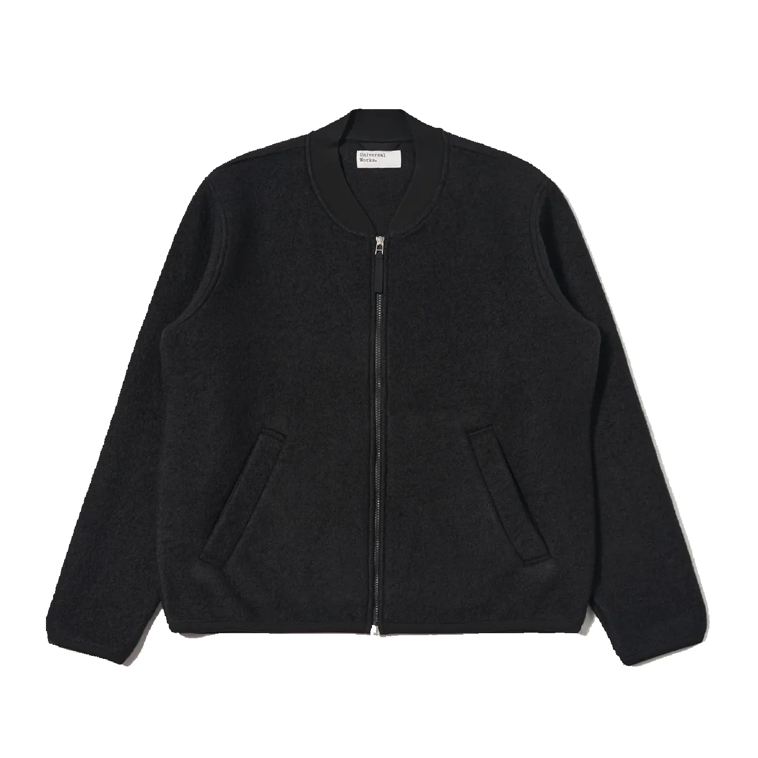 Zip Bomber Wool Fleece - Black sold by Stomping Ground