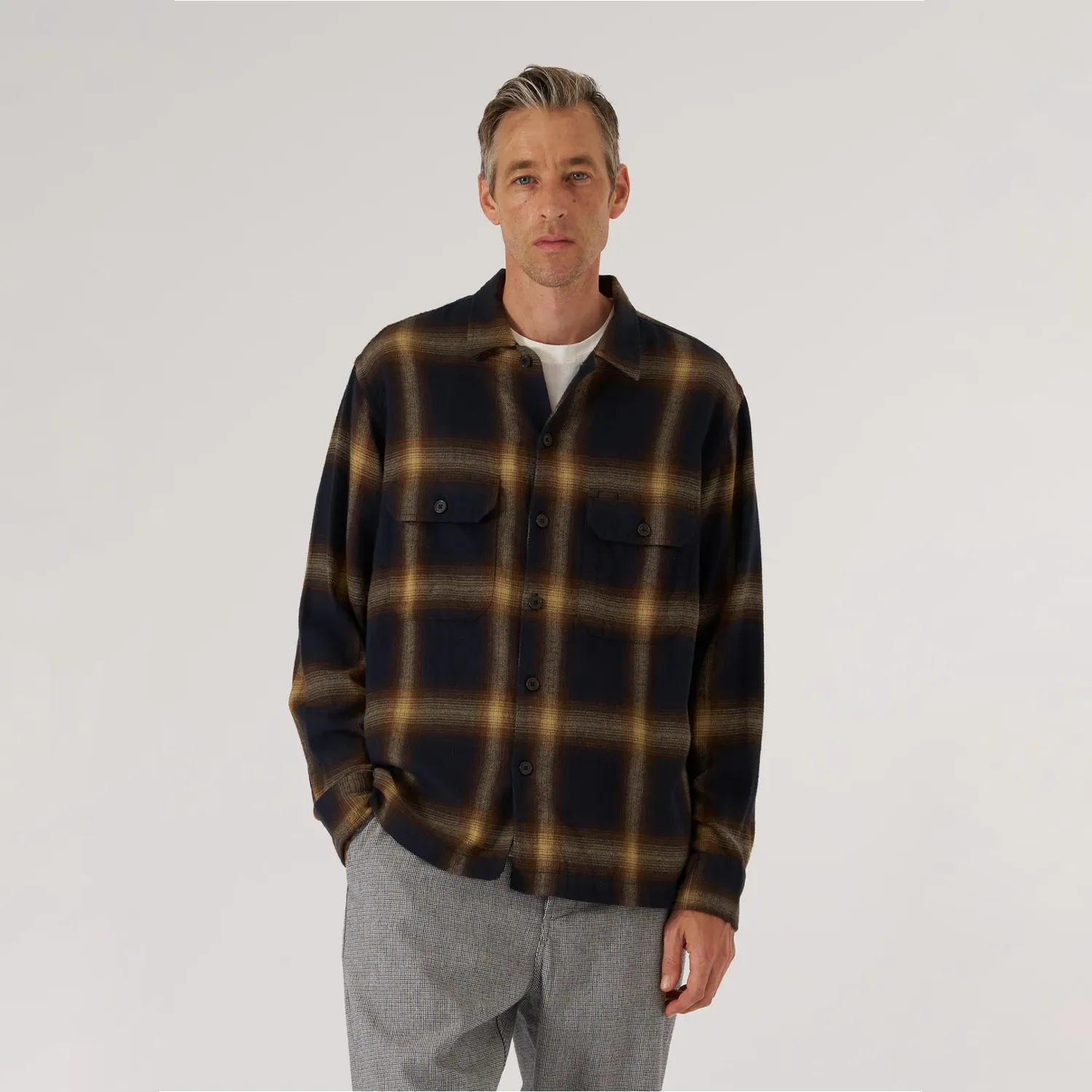 Utility Shirt Canyon Check - Navy sold by Stomping Ground product image thumbnail 3