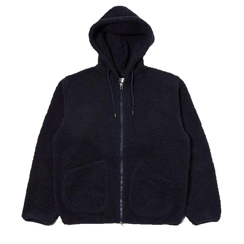 Travel Hoodie Alvar Fleece - Navy sold by Stomping Ground