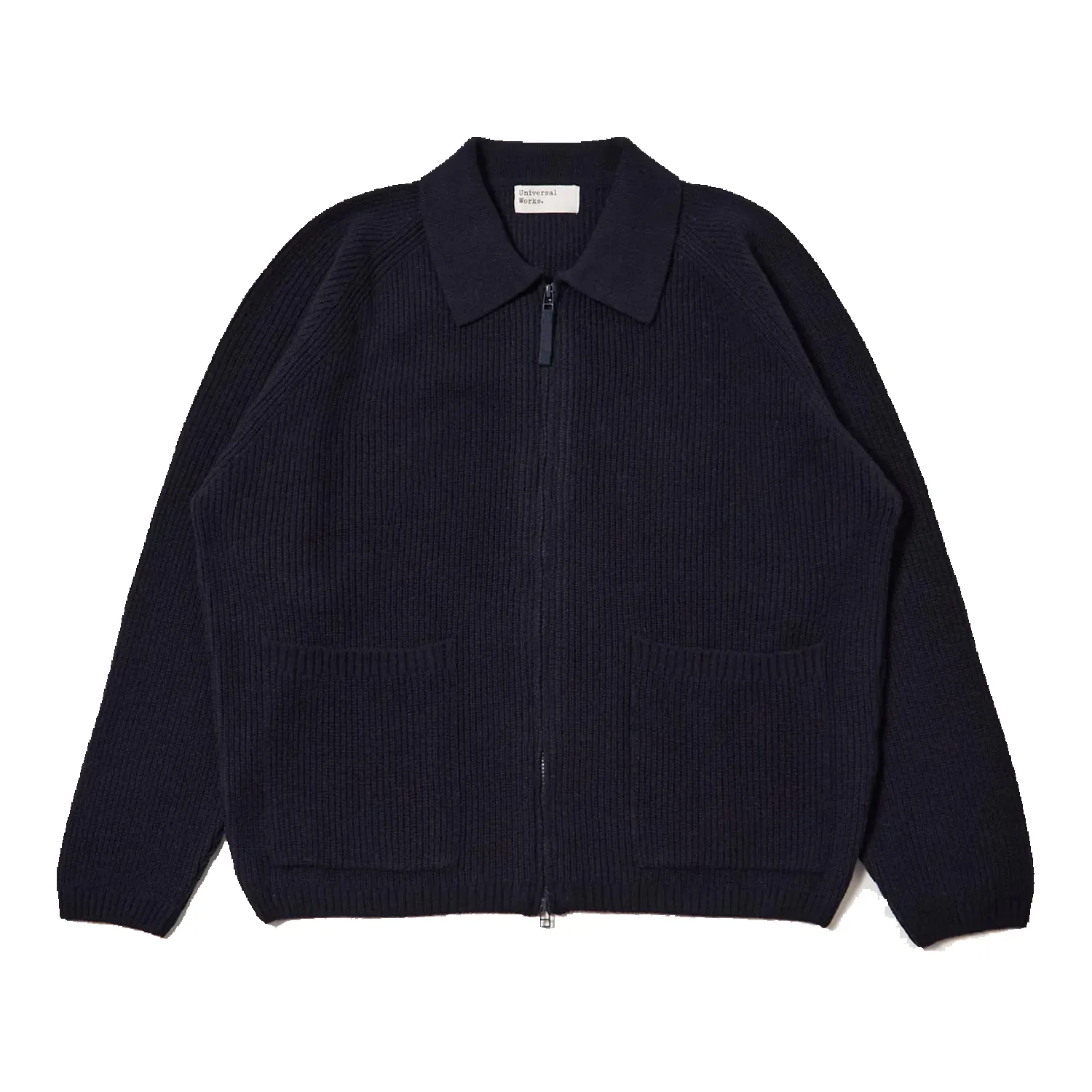 Zip Cardigan - Navy Ecowool sold by Stomping Ground