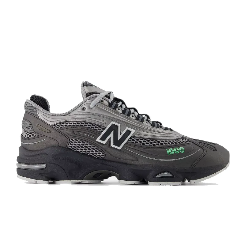 New Balance M1000T - Black w/ Dark Silver Metallic & Lime Leaf sold by Stomping Ground