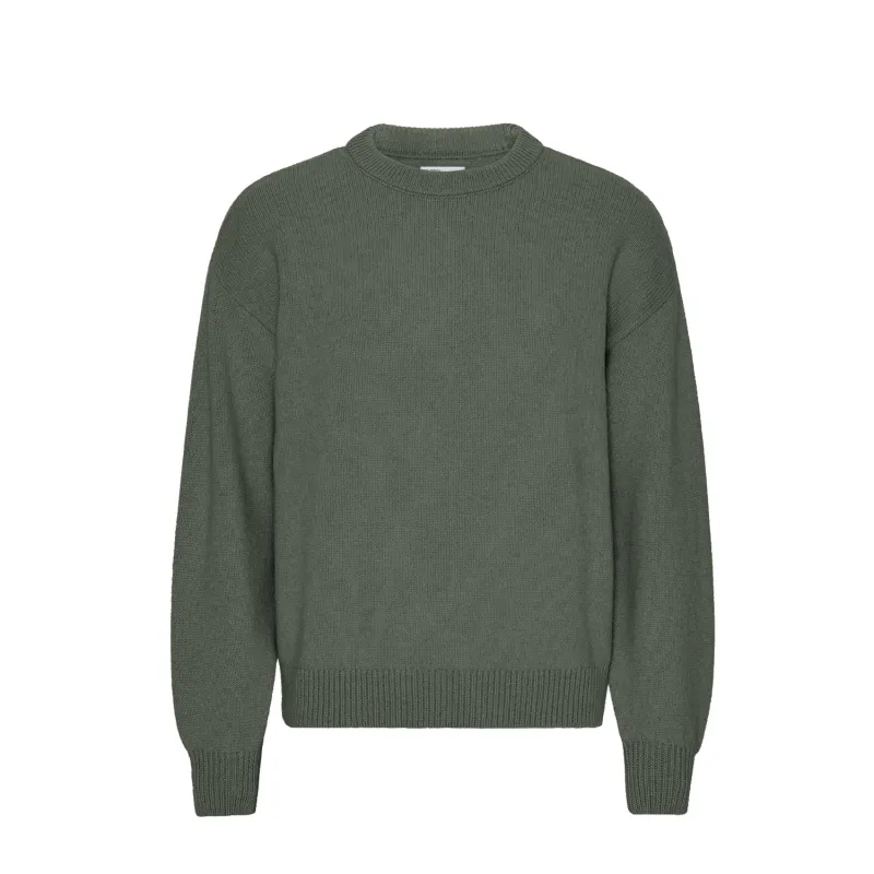 Oversized Merino Crewneck - Dusty Olive sold by Stomping Ground