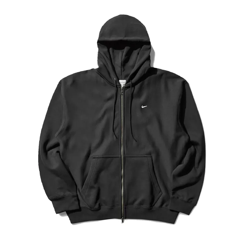 Nike Solo Swoosh Men's Full-Zip Fleece Hoodie - Black sold by Stomping Ground