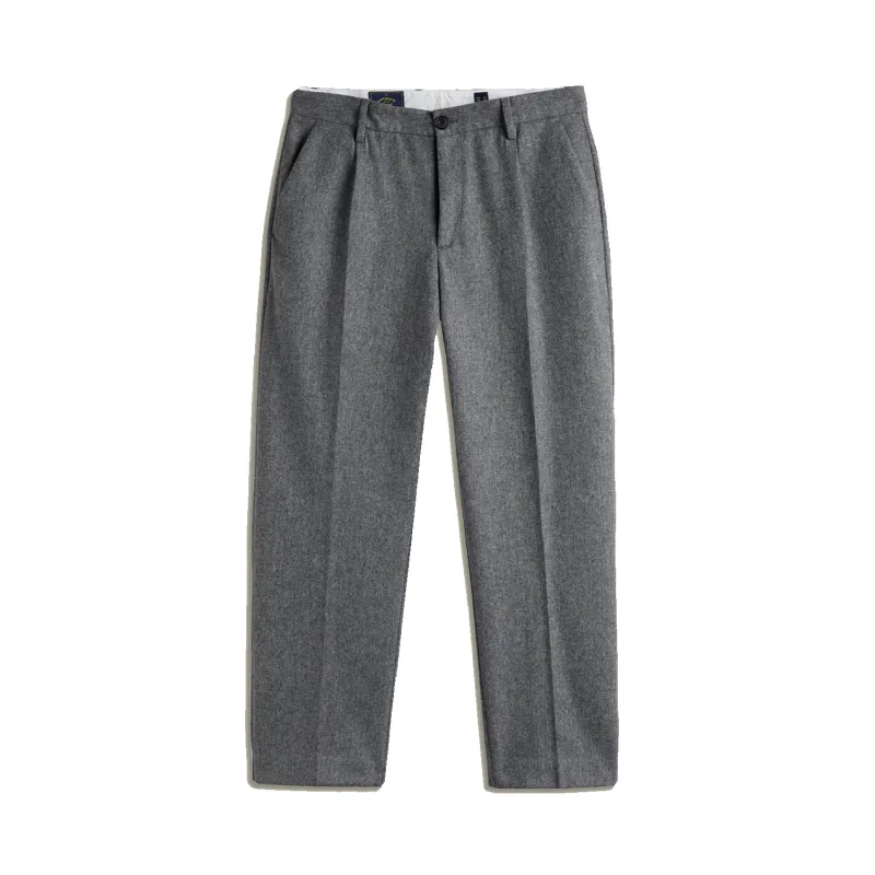 Single Pleat Trouser - Grey made by Portuguese Flannel