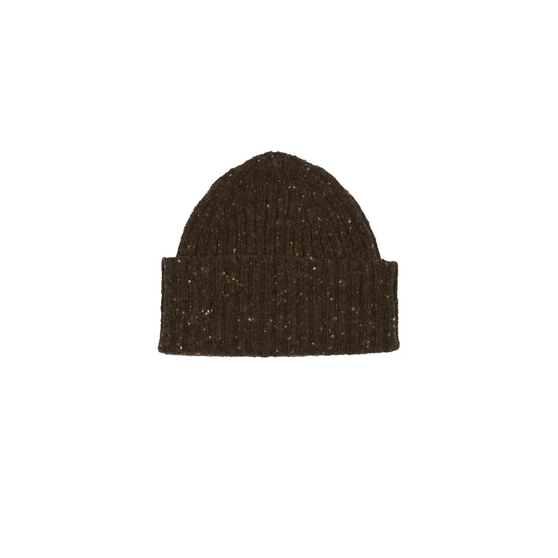 Donegal Rib Merino Knit Beanie - Caragh Brown sold by Stomping Ground