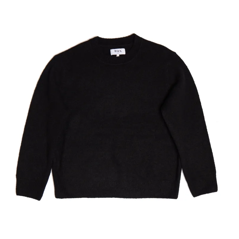 Wilde - Black Fluffy Wool Crewneck sold by Stomping Ground