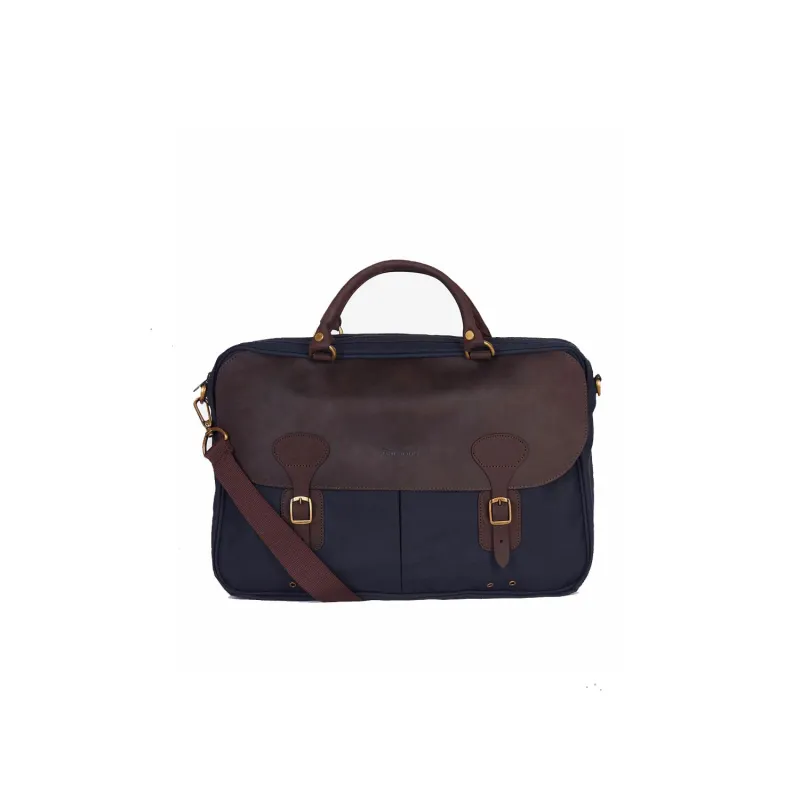 Barbour Wax Leather Briefcase - Olive sold by Stomping Ground