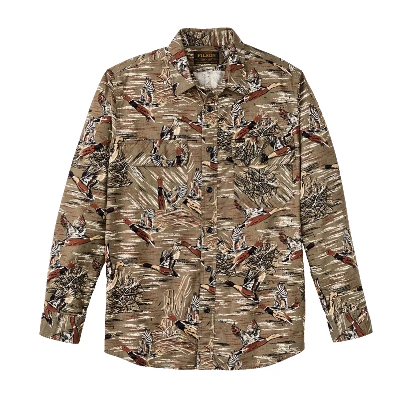 Field Flannel Shirt - Brown / Marsh Print sold by Stomping Ground