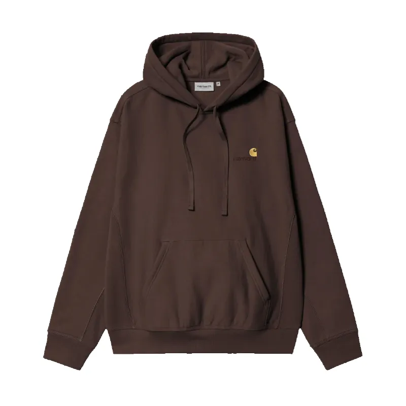 Hooded American Script Sweat - Palisander sold by Stomping Ground