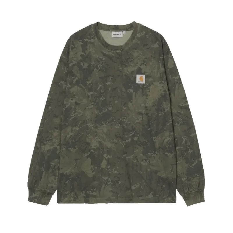 L/S Camo Combi T-Shirt - Green / Olive sold by Stomping Ground