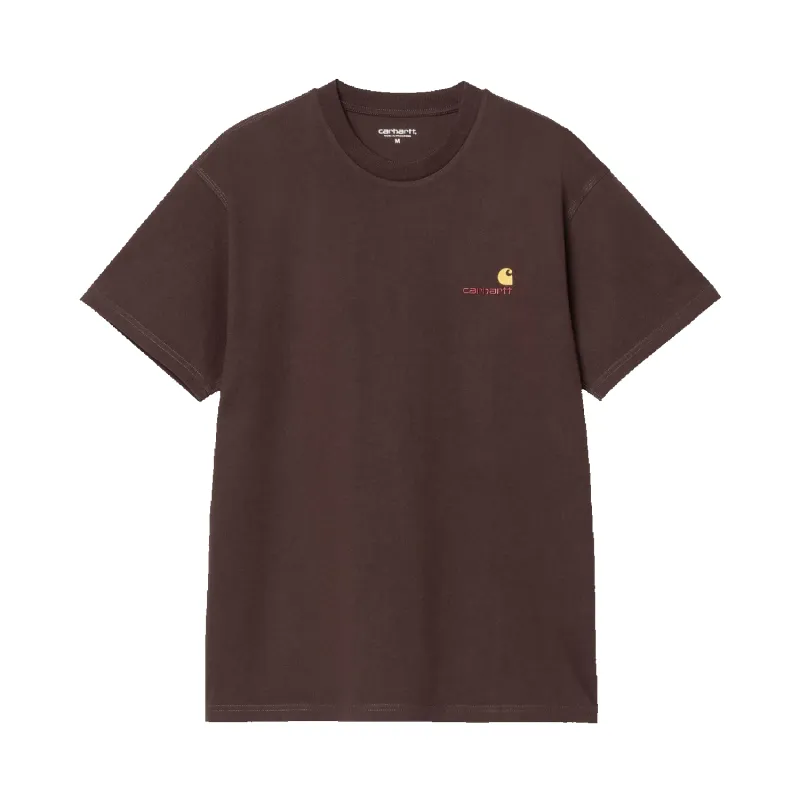 S/S American Script Tee - Palisander sold by Stomping Ground