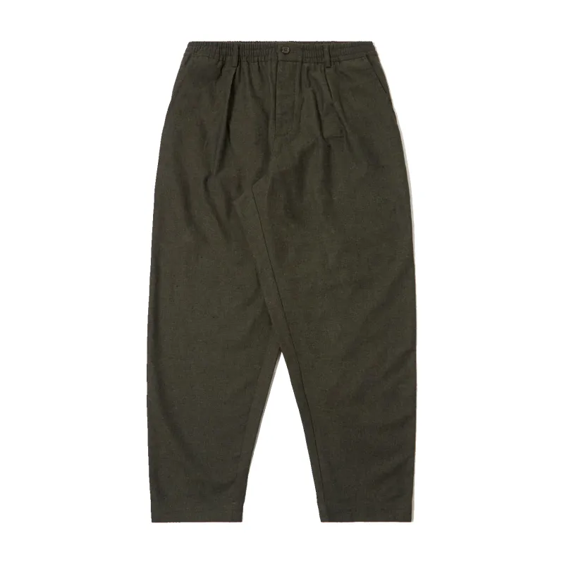 Pleated Track Pant Lucca Suiting - Olive sold by Stomping Ground