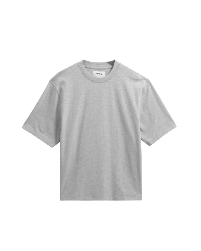 Milton SS Tee - Compact Cotton Grey Marl sold by Stomping Ground