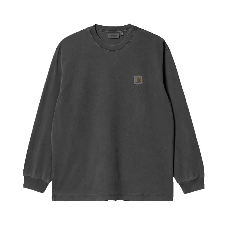 L/S Vista Tee - Black Garment Dyed sold by Stomping Ground