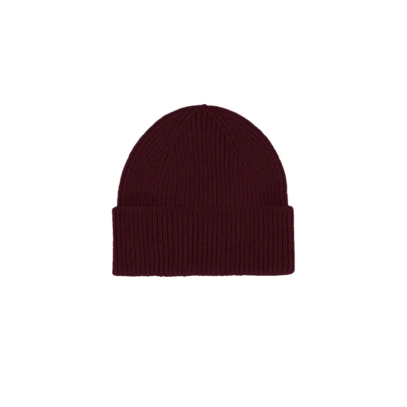 Merino Wool Beanie - Oxblood Red sold by Stomping Ground