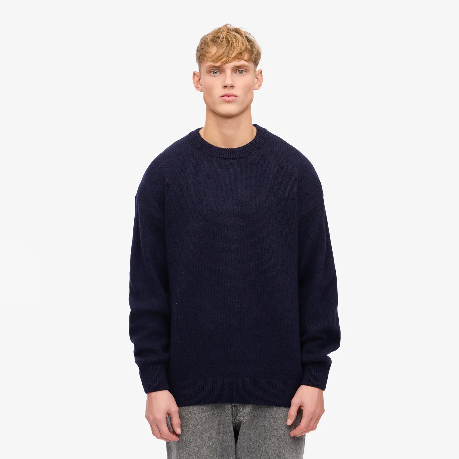 Oversized Merino Crewneck - Navy Blue sold by Stomping Ground product image thumbnail 2