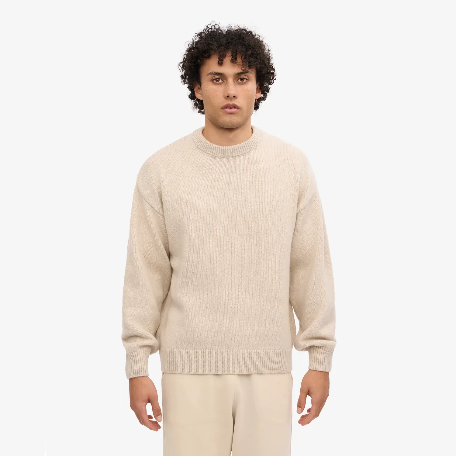 Oversized Merino Crewneck - Ivory White sold by Stomping Ground product image thumbnail 2